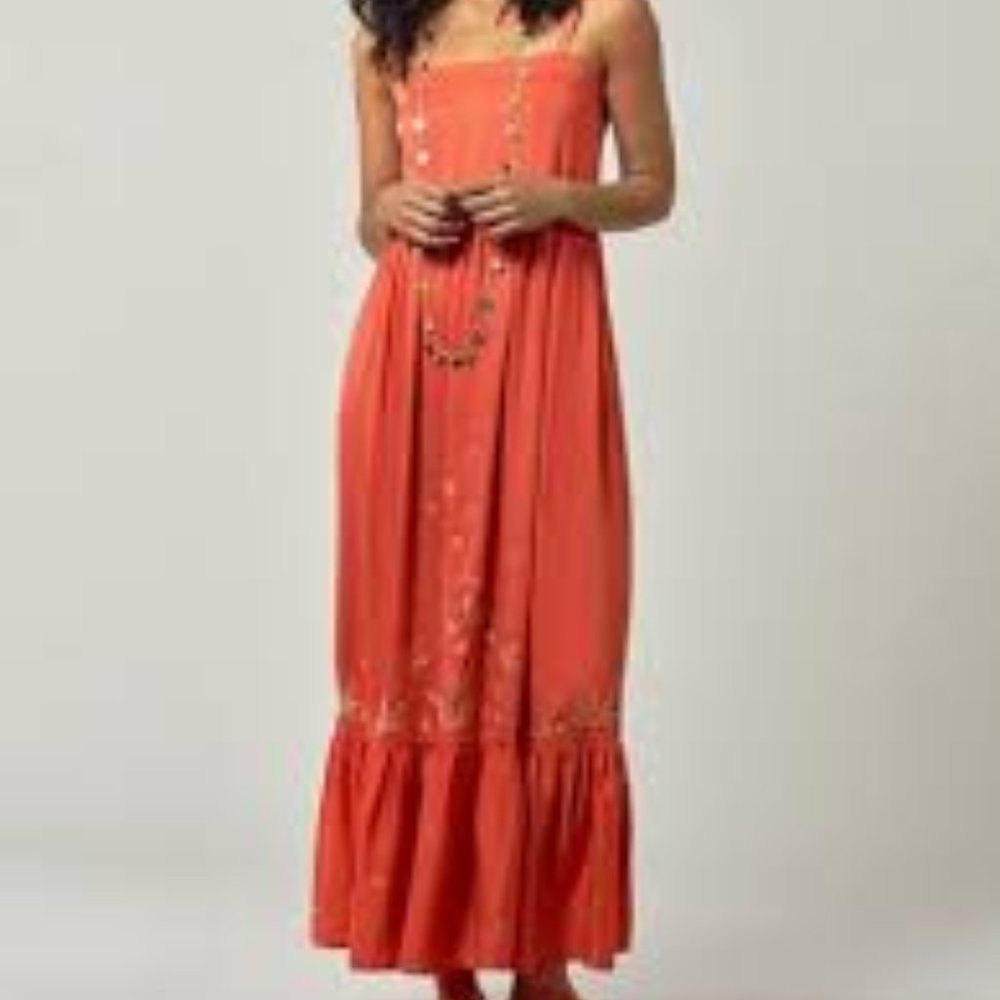 Komodo Breeze Maxi Dress in Coral